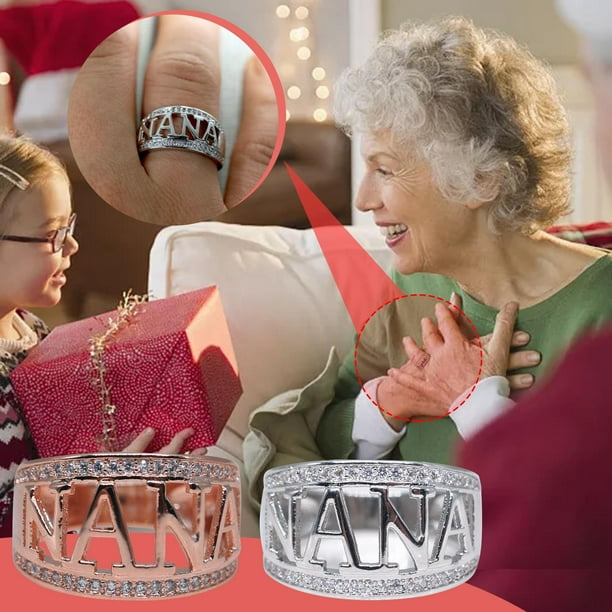 Mega Discount Gold Ring Sets for Women Mother s Day Nana s Grandmother With Diamond Real Gold Rings for Women alloy Akmoler Walmart