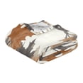 thumbnail image 3 of 70x55 Inches Glow in The Dark Blanket Cozy Throw Camping Blankets for Home and Outdoor Use Brown Leaves Pattern, 3 of 8