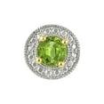 thumbnail image 4 of Rylos Yellow Gold Plated Silver Halo Stud Earrings - 4MM Round  Peridot & Sparkling Diamonds -  Exquisite Birthstone Jewelry, 4 of 7