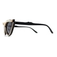 thumbnail image 4 of Full Crowned Rhinestone Studed Classic 20s Gothic Cat Eye Sunglasses All Black, 4 of 4