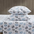 thumbnail image 5 of VCNY Home Mittens 4-Piece Blue Cotton Flannel Bed Sheet Set, Full - Deep Pocket, 5 of 6