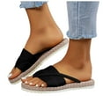 thumbnail image 6 of Mostsola Slides for Women Thong Sandals Lightweight Braided Beach Shoes Slip on Slippers Flats, 6 of 8