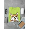 thumbnail image 3 of Corgi Eating Ramen T-Shirt Men -Image by Shutterstock, Male 5X-Large, 3 of 4