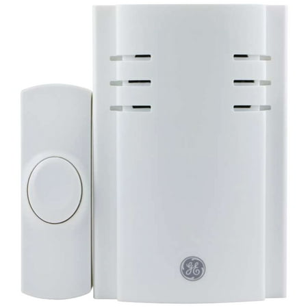 Ge Wireless Door - GE Plug In Wireless Door Chime With Push Button, 2 Melodies
