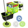 thumbnail image 5 of Simpli-Magic Spin Mop Cleaning Kit with 3 Multi-Color Spin Mop Head Refills, Black/Green, 5 of 5