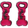 thumbnail image 1 of 2Pcs Puppy Bone Shape Tug Toys Medium Small Large Dog Teeth Cleaning - Rose Red, 1 of 8