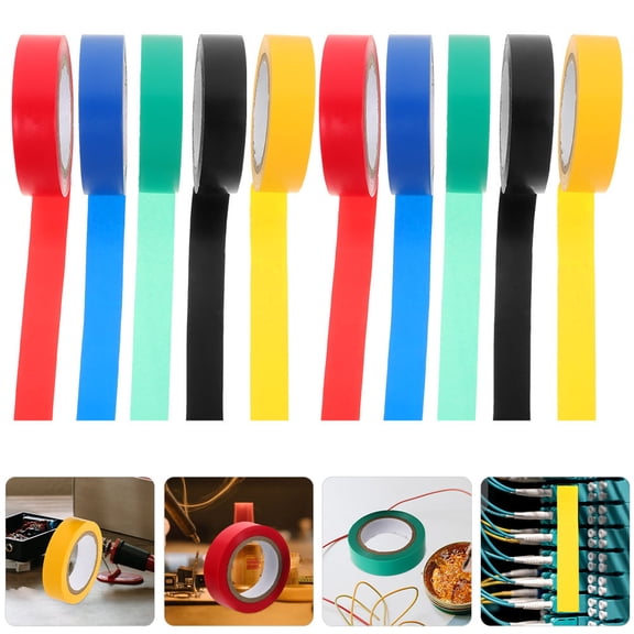 Raindrops 10 Rolls Indoor Electric Tape Industrial Electrical Sticky Color