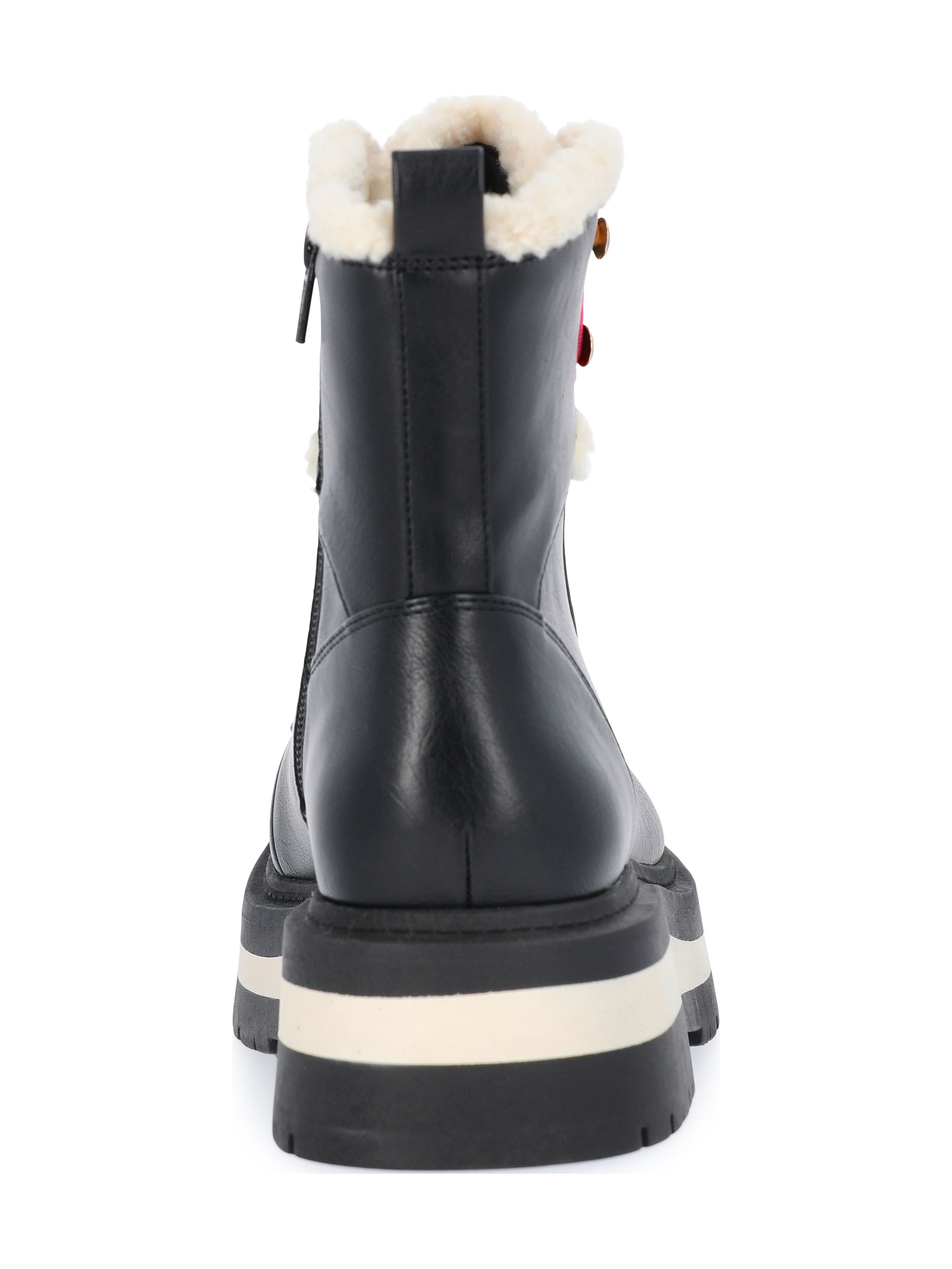 Free Assembly Women's Lace-Up Faux Shearling Booties
