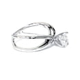 thumbnail image 3 of Bague de Fiançailles Solitaire en Diamant Rond 1ct Or Blanc 14k, 3 of 4