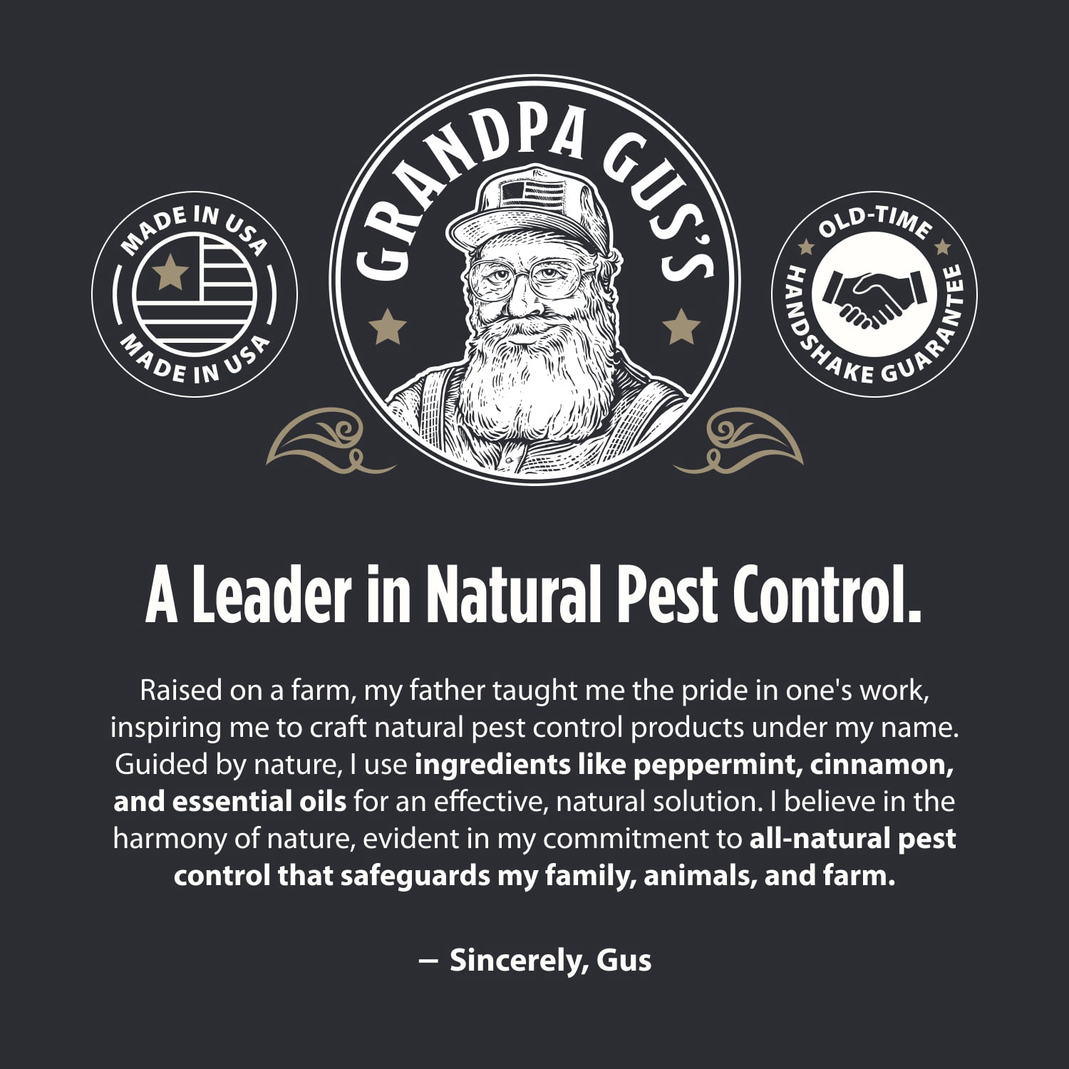 Grandpa Gus’s Extra-Strength Mouse Repellent Pouches, Peppermint & Cinnamon Oil, Natural Rodent Deterrent Control for Garage, RV, Car, Basement, Attic, Storage - 3 Pack