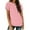 Pink, variant on Womens Tops Short Sleeve Basic Solid Tees Crewneck Loose Fit Summer Lightweight T-Shirt Casual Classic Stretchy Shirt Dark Purple M
