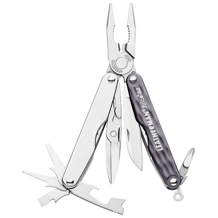 Leatherman Charge Tti Titanium Handle - LEATHERMAN - Juice S2 Lightweight Multitool with Spring-Action Scissors and Anodized Aluminum Handles, Granite Gray with Nylon Sheath