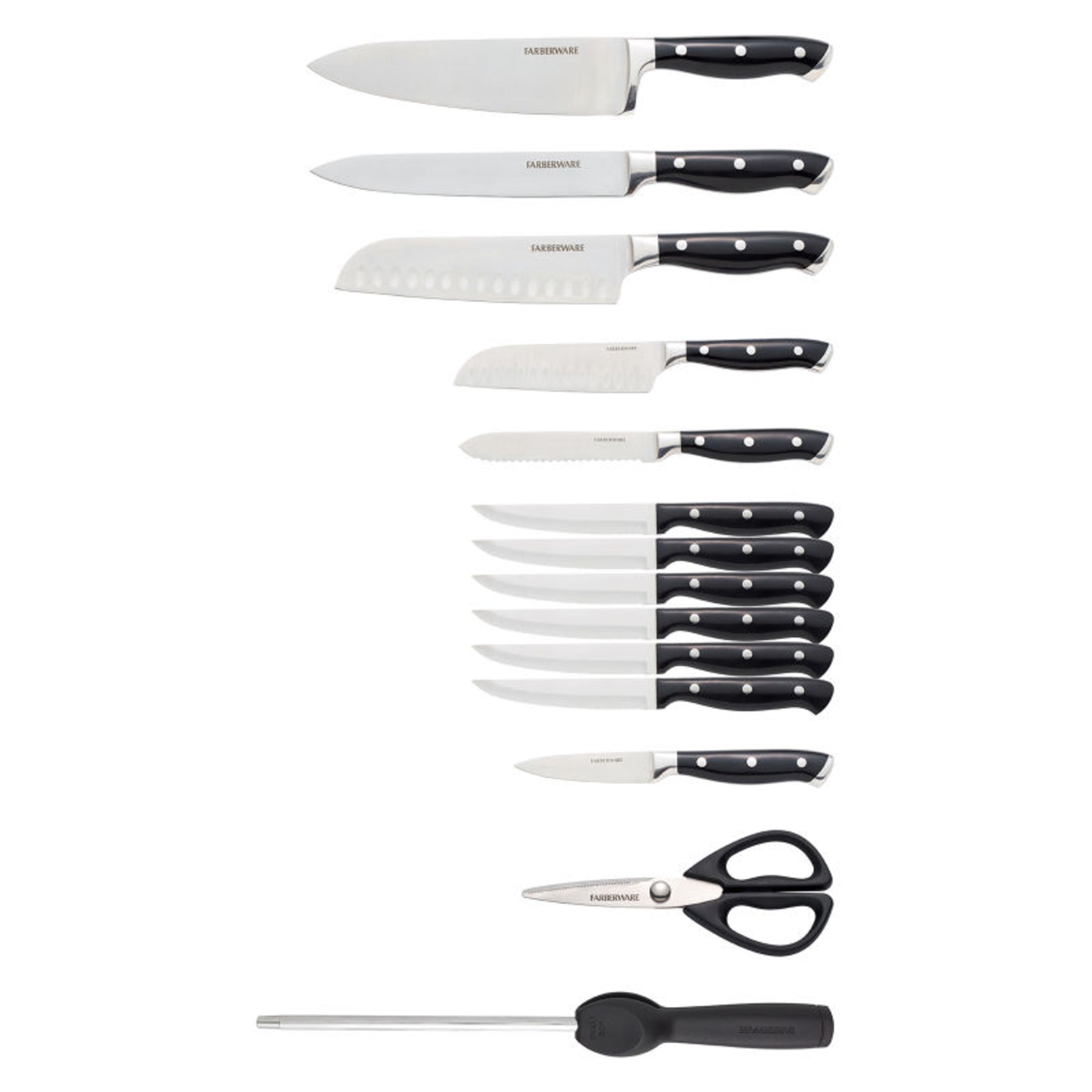 15 piece Triple Riveted Stainless Steel Knife Set by UK Ubuy