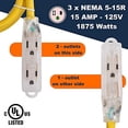 thumbnail image 2 of Journeyman-Pro NEMA 5-15P Cable Splitters, (New), 2 of 6