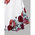 thumbnail image 4 of Camiseta de Túnica de Talla Extra con Estampado Floral de Talla Grande Rosegal Mangas largas de talla grande, 4 of 5