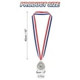 thumbnail image 2 of Uxcell 2 Inch Silver Award Medals Winner 2nd Prize  Style with Neck Ribbon 3 Pieces, 2 of 6
