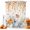 Beige, variant on Thanksgiving Shower Curtain Set with Hooks, Fall Harvest Orange Blue Green Pumpkin Leaf Berry Sturdy Water Repellent Shower Curtains for Bathroom Bathtub, Machine Washable 60x72 Inch
