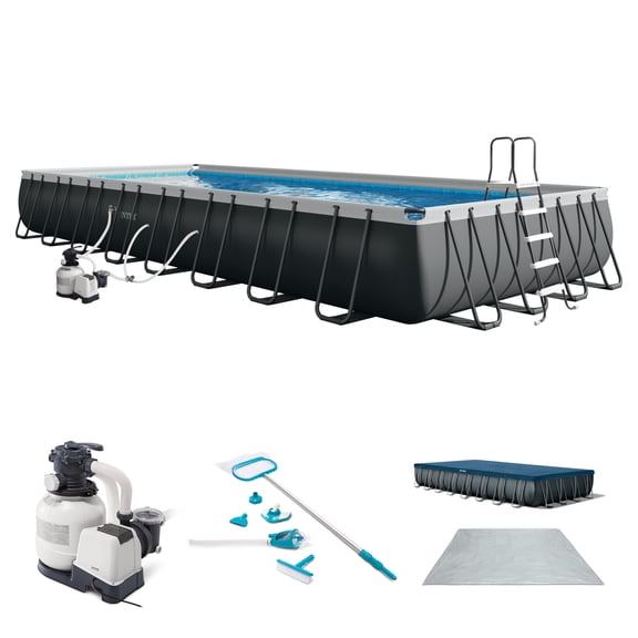 INTEX 32ft x 16ft x 52in Ultra XTR Above Ground Pool & Deluxe Maintenance Cleaning Kit