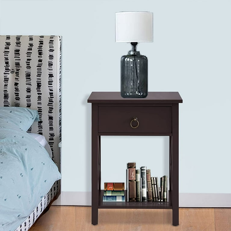 Small sale espresso nightstand