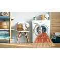 thumbnail image 2 of Ahgly Company Machine Washable Indoor Square Abstract Scarlet Red Area Rugs, 6' Square, 2 of 7