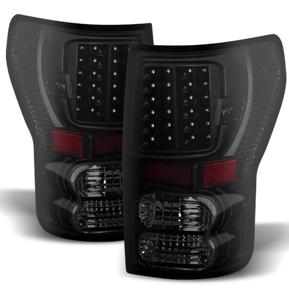 AKKON - For Black Smoke 07-13 Toyota Tundra Pickup Truck LED Tail Lights Brake Lamp Replacement Left   Right