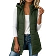 thumbnail image 5 of Turilly Womens Mid-Length Puffer Vests Sleeveless Hooded Down Jacket Fall Winter Casual Loose Outerwears with Pocket, 5 of 6