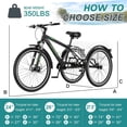 thumbnail image 4 of MOONCOOL Adult Tricycle, 7 Speed Three Wheel Bike Tricycle Cruiser Trike, 24/26/27.5 Inch Adults Trikes with Shopping Basket, Exercise Men's Women's Tricycles, 4 of 6