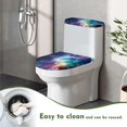 thumbnail image 5 of HELLHERO Colorful Starry Sky Stretch Fits All Toilet Shapes Elastic Bottom Elastic Fabric Lid Cover Set for Toilet Modern Bathrooms Elastic Installation Washable and Reusable 17x21 Inches 2 Pack, 5 of 6