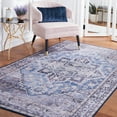 thumbnail image 4 of SAFAVIEH Tucson Beulah Traditional Machine Washable Area Rug, 6' x 9', Blue/Charcoal, 4 of 15