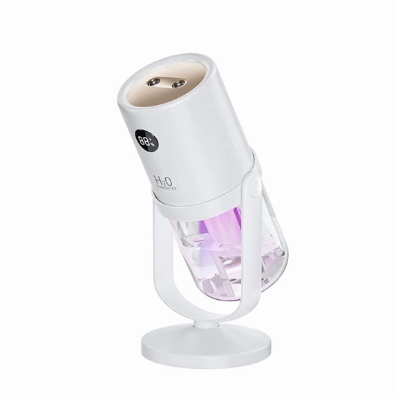 Uutvery Dual Spray Humidifier with UV Light, Portable Oscillating Humidifier for Office and Bedroom, High Mist Output for Air Humidification, Kills Bacteria