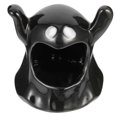 thumbnail image 1 of Ceramic Ghost Tealight Holder Halloween Decorative Item Black 11X10.5X10CM For Home Decor 1Pcs, 1 of 4