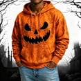 thumbnail image 2 of HAYIMI Men's Halloween Hoodie Funny Pumpkin Face Print Lined Sweatshirt Soft Comfortable Pullover Hooded Long Sleeve Tops Stylish Dailywear, 2 of 4
