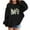 Black, variant on Bnwani Hoodies Girls Crew Neck Long Sleeve Pockets Short Sweatshirt Hearts Graphic Printed Tops Pullover