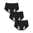 thumbnail image 3 of BadPiggies 3 Pack Period Underwear for Women Leakproof Soft Comfortable Panties Menstrual Brief S-XL, 3 of 8