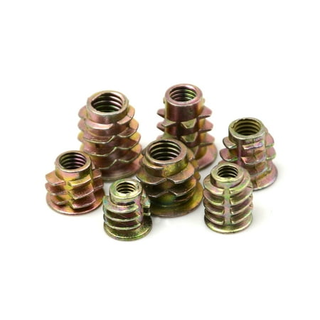

50Pcs M4 M5 M6 Zinc Hex Drive Head Screw Insert Nut Threaded For Wood
