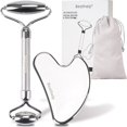 thumbnail image 1 of Face Roller & Gua Sha Bealihelp facial de acero inoxidable, 1 of 8