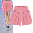 thumbnail image 5 of Asqwmvz Clearance Plus Size Casual Pants Sweatpants Women Women Plus Size Solid Loose Hot Pants Pockets Lady Summer Casual Shorts M-6XL, 5 of 5