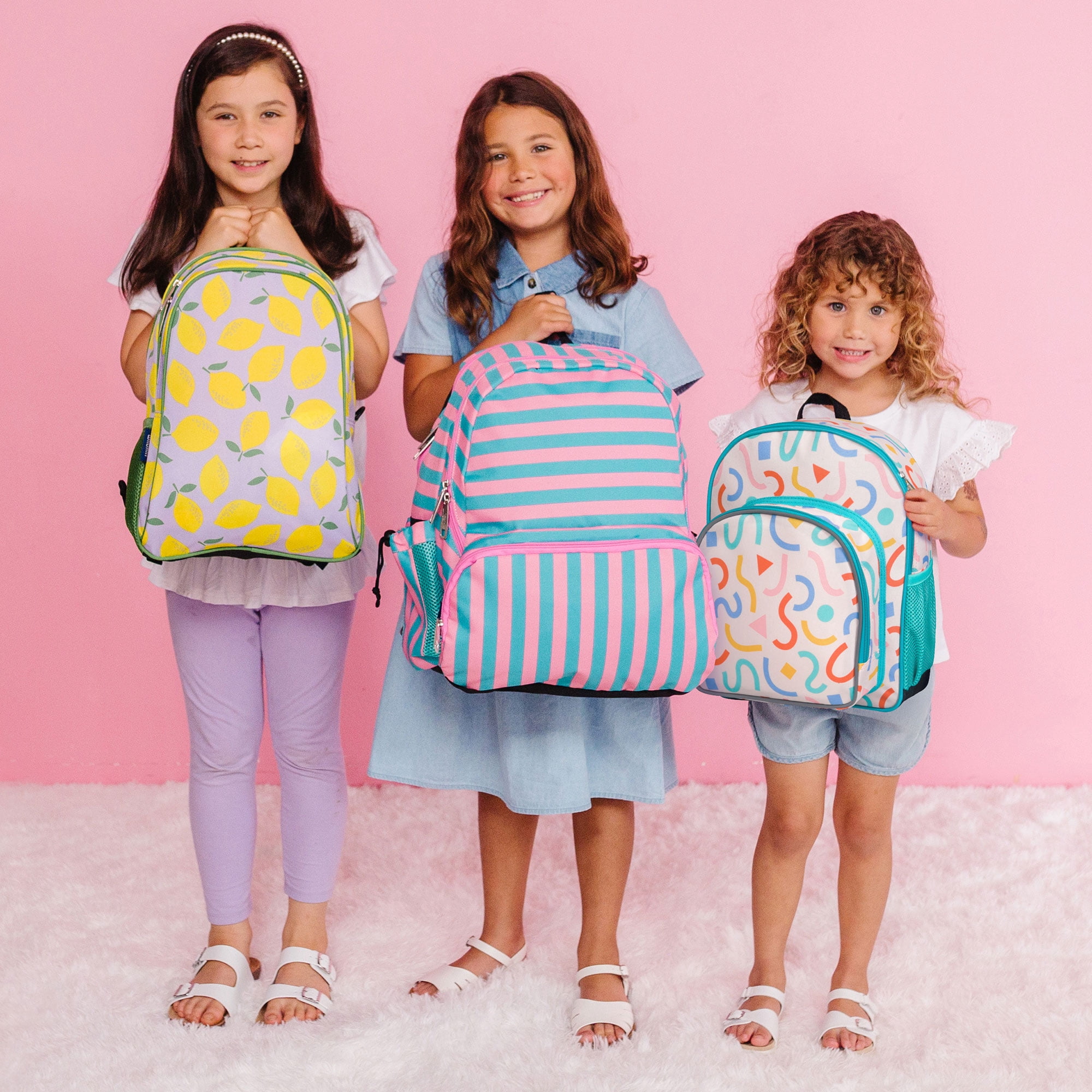 Wildkin Kids 12 Inch Backpack for Toddler Boys and Girls, Insulated Front Pocket (Confetti Peach)