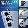 thumbnail image 3 of Casetego for Samsung Galaxy S25 Plus Camera Lens Protector, Individual Metal Ring Tempered Glass Lens Cover,[Strong Adsorption] Scratch Resistant Ultra-Thin HD Clear Lens Cover,1 Set-Blue, 3 of 5