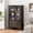 Brown, variant on 52.17"Glass Door Display Case Storage Cabinet with 2 Drawers and Adjustable Shelf, Spacious Storage Solutions, Curio Cabinet for Living Room, Bedroom, Kitchen and Office, Vintage White