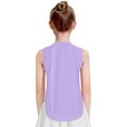 thumbnail image 6 of JIANJIA Toddler Girls Tops & T-Shirts Athletic Solid Color Tank Split Curv Hem Sleeveless Gym Yoga Running Sportwear, 6 of 8
