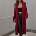 thumbnail image 2 of Fesfesfes Long Cardigan for Women Long Sleeves Solid Color Loose Tops Blouse Sweater Cardigan, 2 of 5