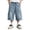 Blue-6, variant on Kids Denim Shorts Elastic Waist Straight Leg Jeans Shorts Casual Loose Fit Denim Shorts with Pockets Summer Clothes 5-6 Years