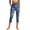 #0135-Blue, variant on TaTaai Womens Printed Slim Fit Capri Leggings Yoga Pants with Pockets High Waist Stretchy Trousers Bottoms for Daily Gym
