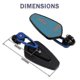 thumbnail image 5 of For Kawasaki Z900 Z750 Z650 Z800 Z1000 Z400 Z1000sx Z900rs Z250 Z300 Motorcycle Rear View Handle Bar End Side Rearview Mirrors-Good, 5 of 5