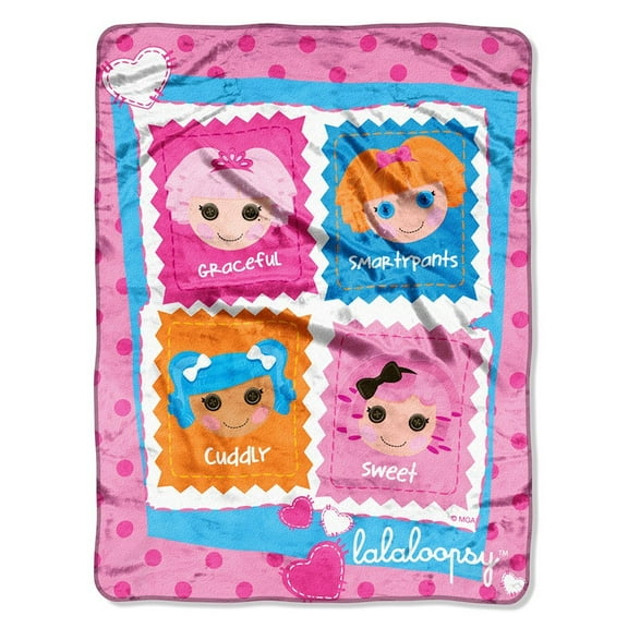 Lalaloopsy Loopsy Cuties 46x60 Micro Raschel Plush Throw