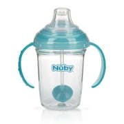 Nuby No-Spill 360 Weighted Straw GripNSip Cup Aqua