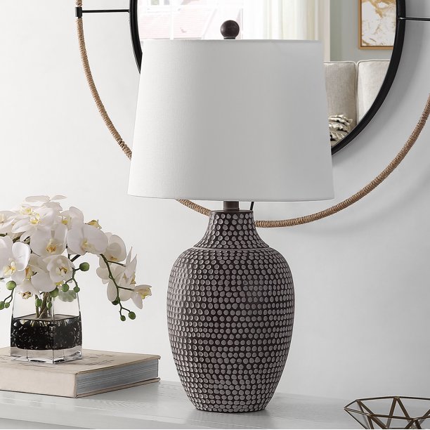 Safavieh Resler 25 in. Textured Table Lamp, Brown - Walmart.com