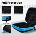 thumbnail image 5 of Eva Carrying Case for Earbuds,Portable EVA Headphone Case Storage Bag Organizer or Earphone, Earbud, Earpieces, SD Memory Card, Camera Chips (Blue), 5 of 12