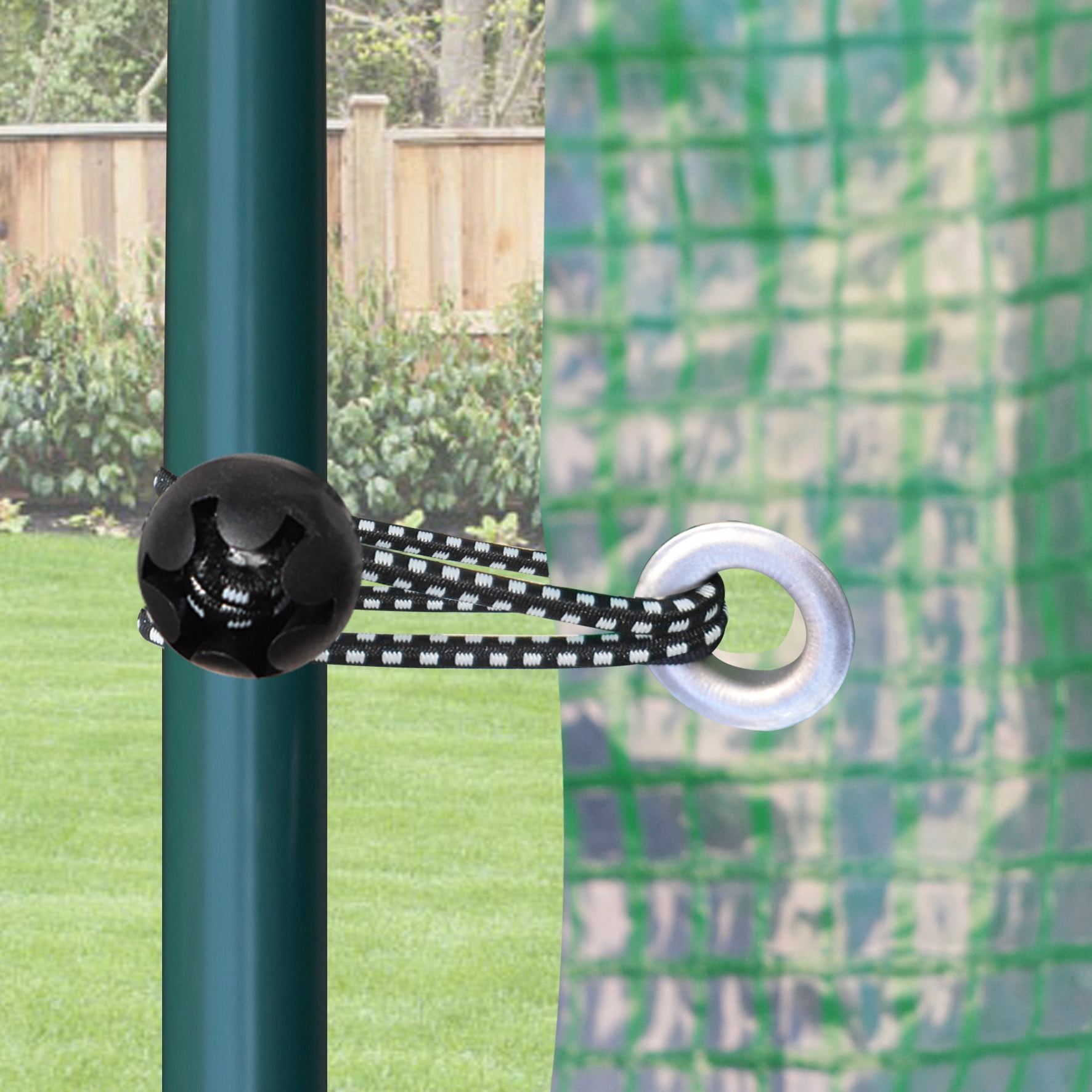 Sunny Ball Bungees Cord Tarp Party Tent Tie Downs Bungee Canopy Gazebo Straps (6", 26PCS, Black/White)
